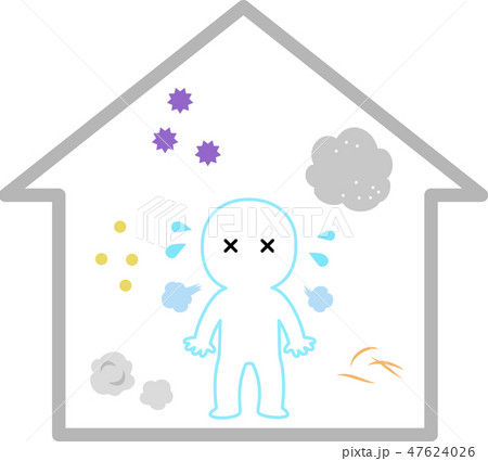 ハウスダストで困っている人物 47624026