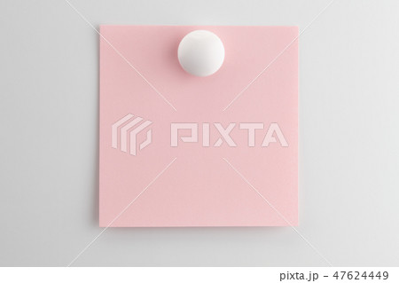 Square blank sheet of pink paper pinned 47624449