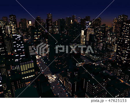 夜景 都会 都市 摩天楼 高層ビル 風景 ｃｇのイラスト素材