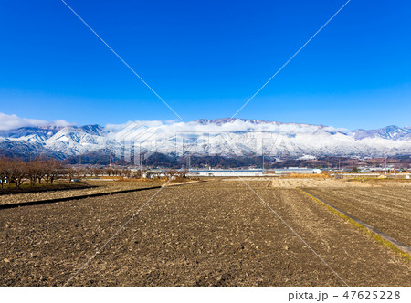 櫛形山、雪景色、冬、南アルプス市 櫛形山、雪景色、冬、南アルプス市 47625228