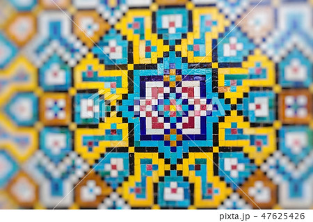 Oriental ornamnets in garden in Iran. 47625426