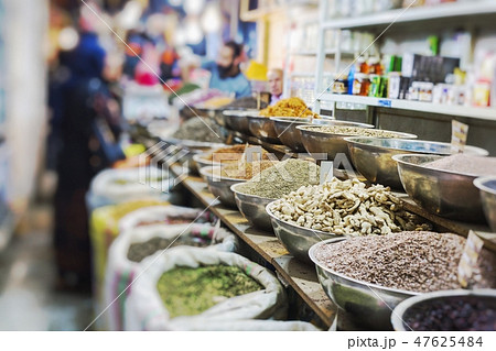 Colorful spices on the bazaar. Iran. Colorful spices on the bazaar. Iran. 47625484