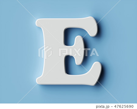White paper letter alphabet character E font 47625690
