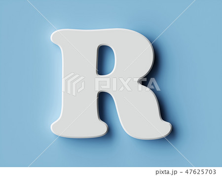 White Paper Letter Alphabet Character R Font Stock Illustration