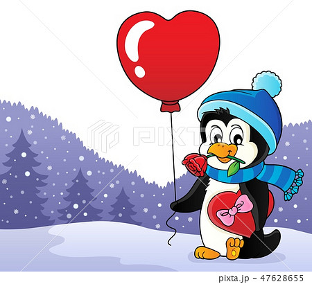Cute Valentine penguin theme image 4 Cute Valentine penguin theme image 4 47628655