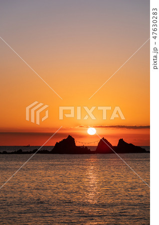 神奈川_真鶴三ツ石朝焼け 47630283