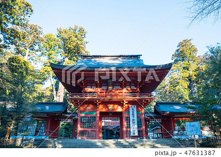 香取神宮 楼門 早朝 （千葉県香取市） 2019年1月現在 47631387