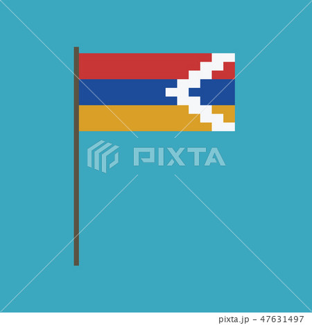 Republic of Artsakh flag icon in flat design Republic of Artsakh flag icon in flat design 47631497