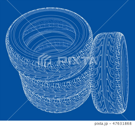 Car tires concept. Vector rendering of 3d 47631868