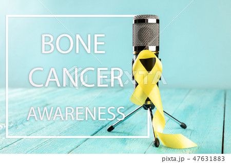 Yellow ribbon symbolic color for Sarcoma Bone cancer awareness and suicide prevention Yellow ribbon symbolic color for Sarcoma Bone cancer awareness and suicide prevention 47631883