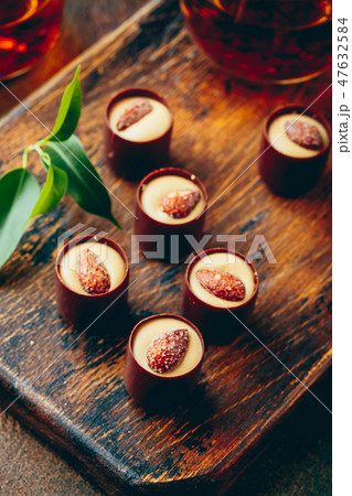 Chocolate Candies Assortment and tea 47632584