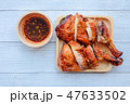 juicy grilled chicken wing with Thai Style sauce 47633502