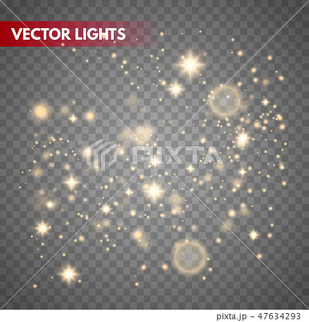 Glow light effect. Gold sparkle dust. Glow light effect. Gold sparkle dust. 47634293