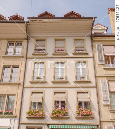 Old houses on the streets of the City of Bern. Switzerland. 47635127