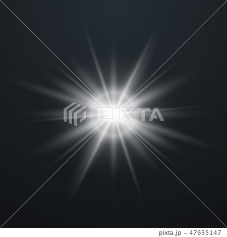 Glowing light effect on transparent background. 47635147