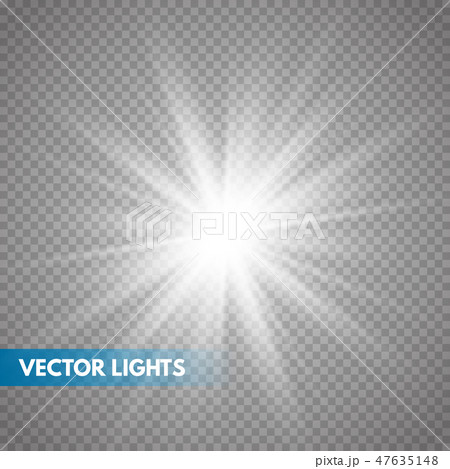 Glowing light effect on transparent background. 47635148