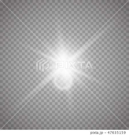 Glowing light effect on transparent background. 47635159