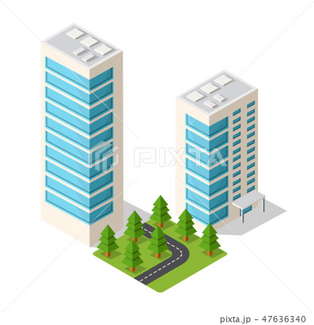 Isometric set module city 47636340