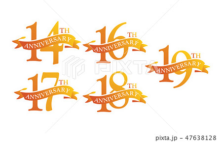 Ribbon Anniversary Template Set 47638128