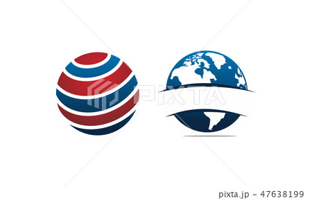 World Globe Logo Design Template Set 47638199
