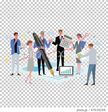 business concept illustration teamwork stock illustration 47639289 pixta business concept illustration teamwork