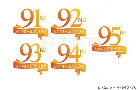 Ribbon Anniversary Template Set 47640776