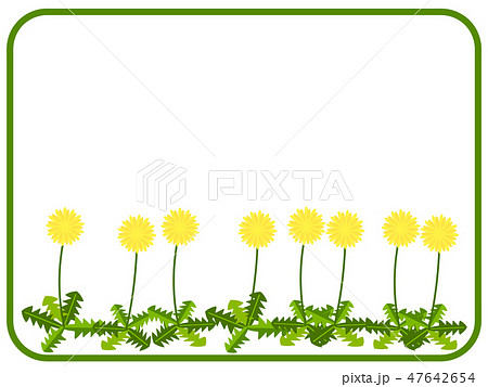 たんぽぽのフレームcのイラスト素材