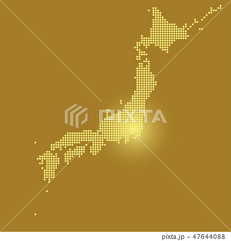 日本地図　ドット地図 47644088