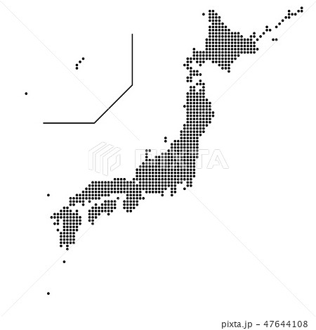 日本地図　ドット地図 47644108