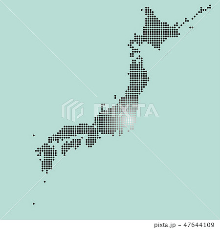 日本地図　ドット地図 47644109