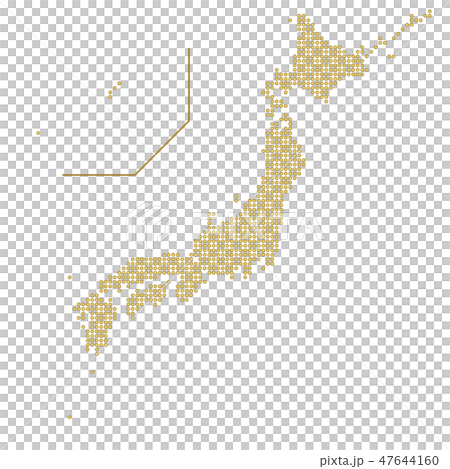 日本地図 ドット地図 日本地図 ドット地図 47644160