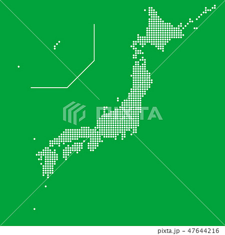 日本地図 ドット地図 日本地図 ドット地図 47644216