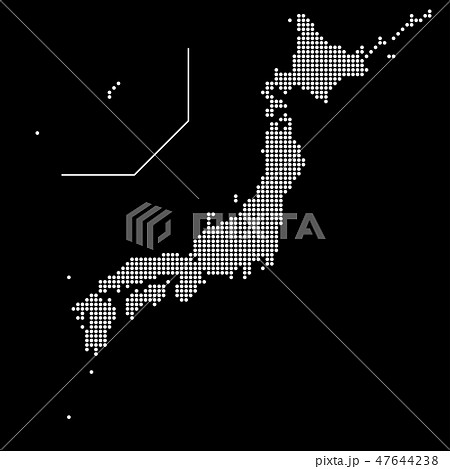 日本地図 ドット地図 日本地図 ドット地図 47644238