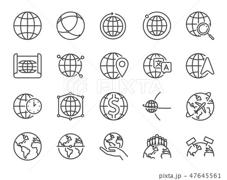 World line icon set.  World line icon set.  47645561