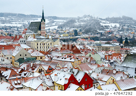 Beautiful view of Cesky Krumlov, Czech Republic Beautiful view of Cesky Krumlov, Czech Republic 47647292