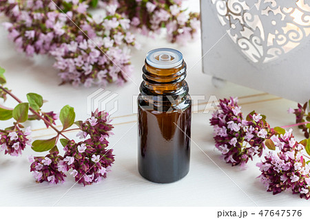 A bottle of oregano essential oil  47647576