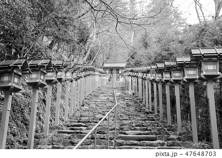 （セピア）冬の貴船神社 47648703