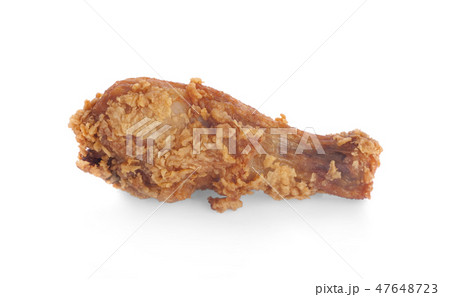 Fried chicken isolated white background 47648723