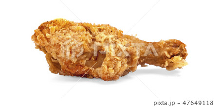 Fried chicken on white background 47649118