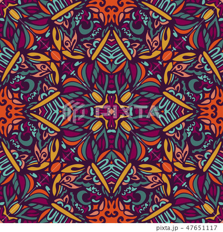 Ethnic Festive Abstract Floral Vector Pattern Ethnic Festive Abstract Floral Vector Pattern 47651117