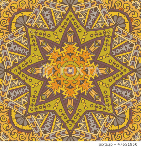 Oriental flourish ornament doodle mandala vector. 47651950