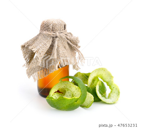 Limes peel with essential oil. Limes peel with essential oil. 47653231