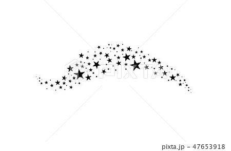 Falling star. Cloud of stars isolated on white background. Vector illustration 47653918
