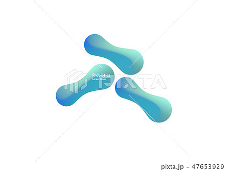 Probiotics bacteria vector design. Concept of design with Lactobacillus Probiotic Bacteria. Template 47653929