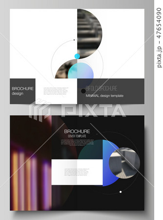 Vector layout of two A4 format modern cover mockups design templates for bifold brochure, flyer Vector layout of two A4 format modern cover mockups design templates for bifold brochure, flyer 47654090