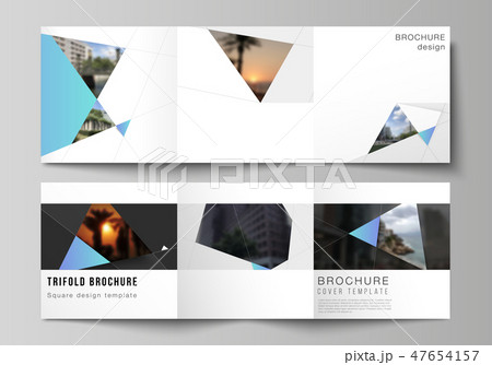 The minimal vector layout of square format covers design templates for trifold brochure, flyer 47654157