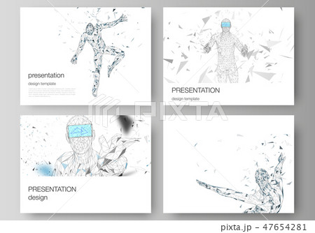 The minimalistic abstract vector illustration of the editable layout of the presentation slides The minimalistic abstract vector illustration of the editable layout of the presentation slides 47654281