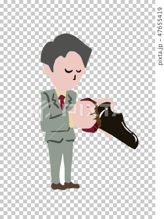 靴磨きのイラスト素材 靴磨きのイラスト素材