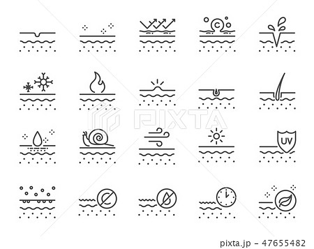 Skin line icon set. 47655482