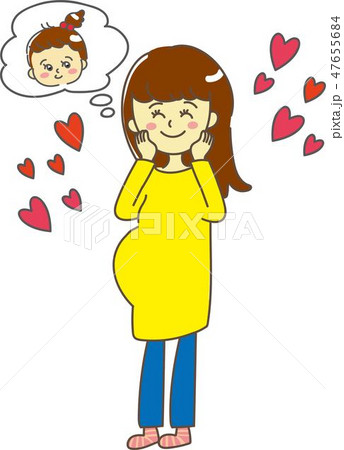 娘を想う妊婦さん 娘を想う妊婦さん 47655684